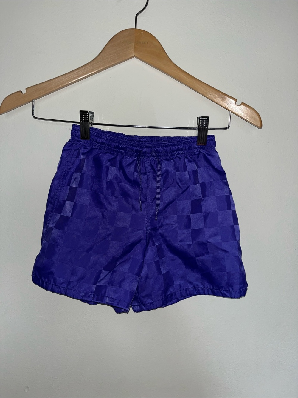 Umbro Purple Satin Drawstring Shorts